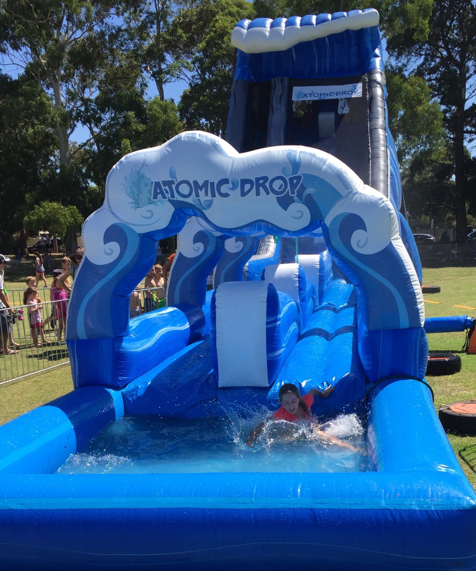 Atomic Drop Slip and Slide