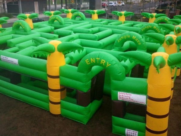 Inflatable Jungle Maze Game